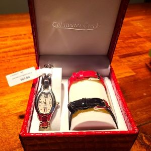 Coldwater creek 3 band watch set. Brand New with tags and box.